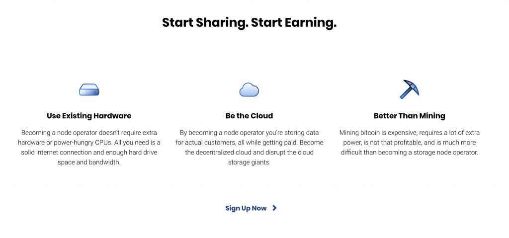 знакомство с Storj