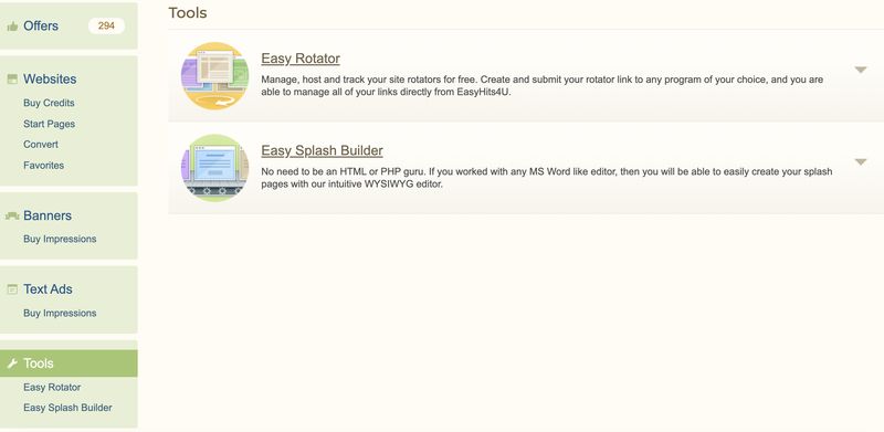раздел tools Easyhits4you