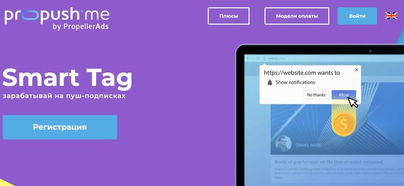 Propush — заработок на пуш подписках
