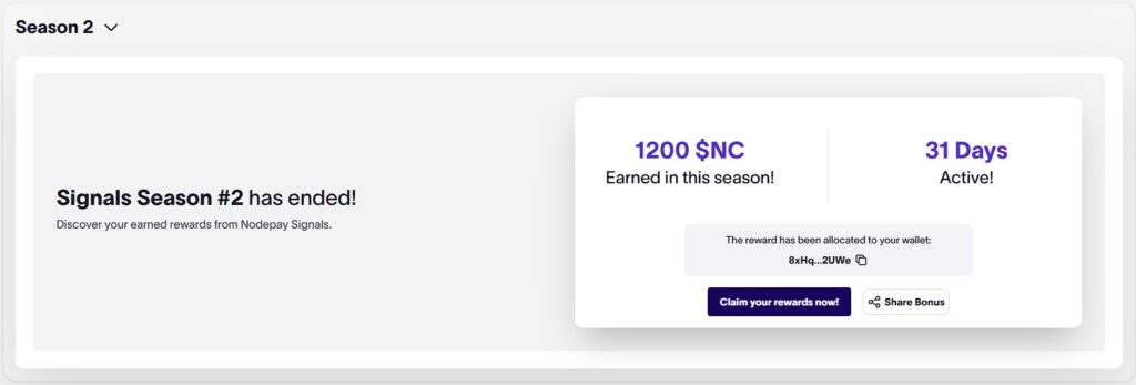 nodepay сигналы сезон 2
