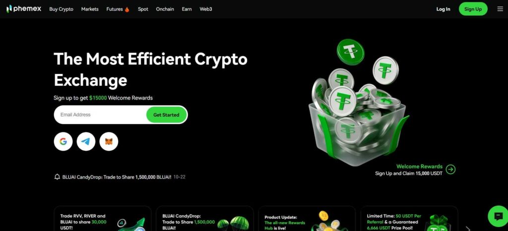 биржа phemex